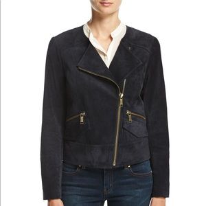 Michael Kors • Navy Suede Moto Jacket • XS